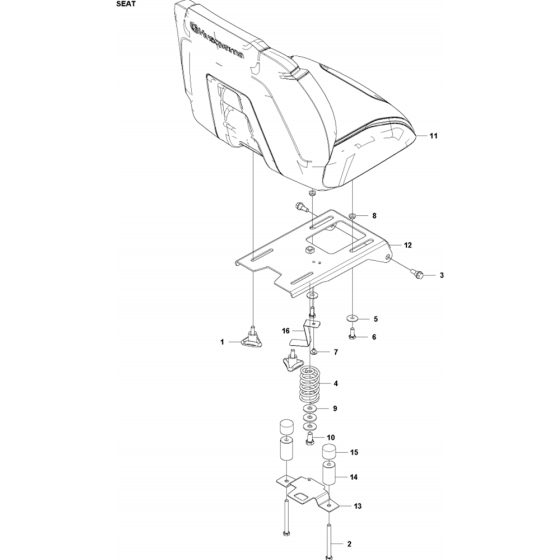 Seat Assembly for Husqvarna RC 320Ts