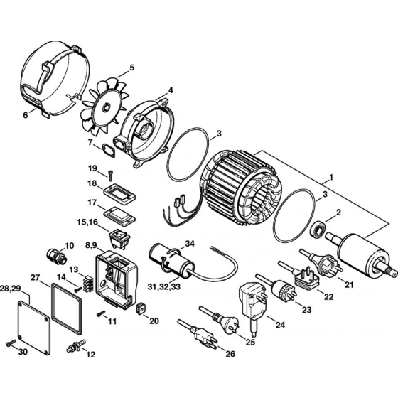 Electric Motor for Stihl RE