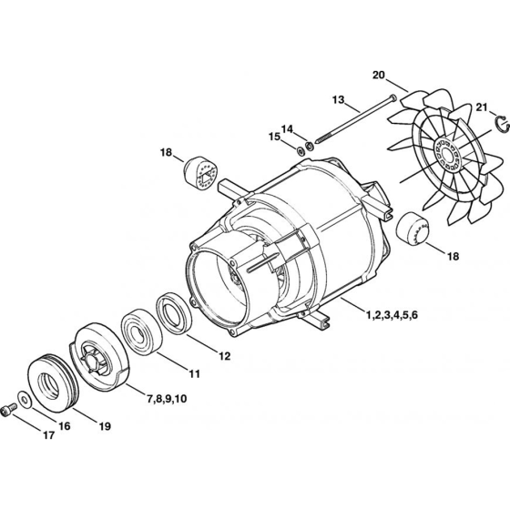 Electric Motor for Stihl RE 107