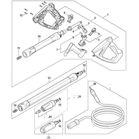 Spray Gun Assembly for Stihl RE 150