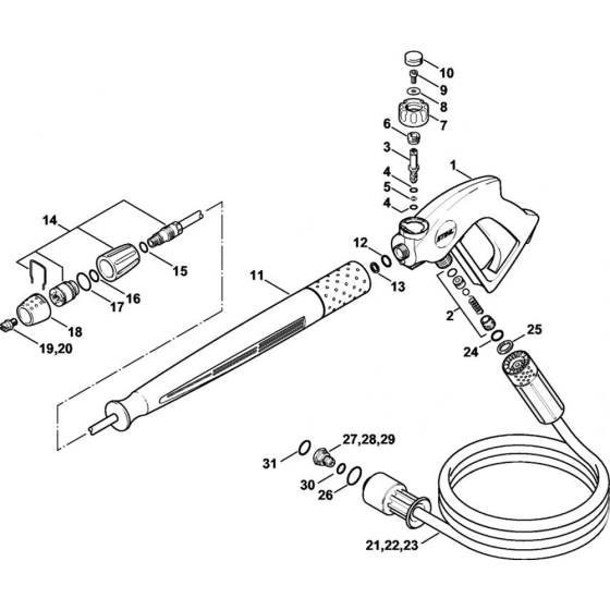 Spray Gun & Lance for Stihl
