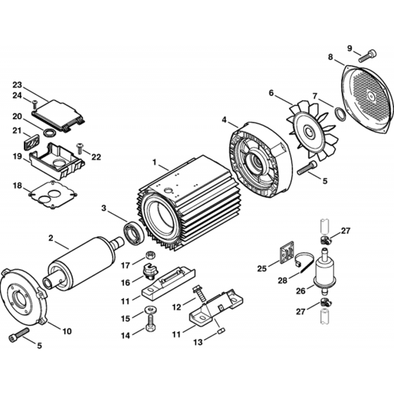 Electric Motor Assembly for Stihl RE521