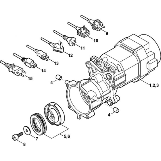 Electric Motor & Cable for Stihl RE 88