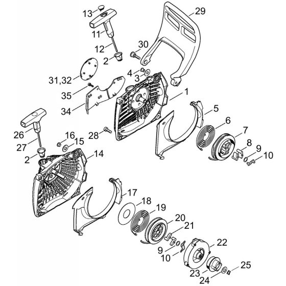 Recoil Starter for Stihl MS261
