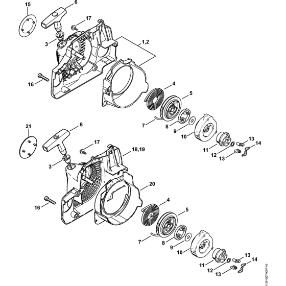 Rewind Starter for Stihl MS180