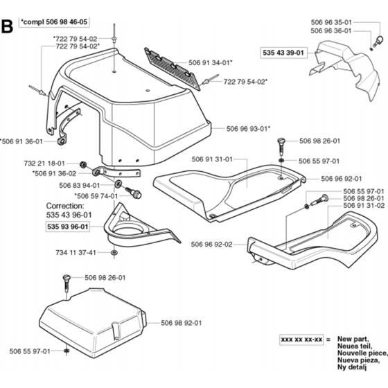 Hood Assembly for Husqvarna