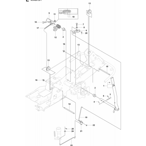 Deck Lift Assembly for Husqvarna