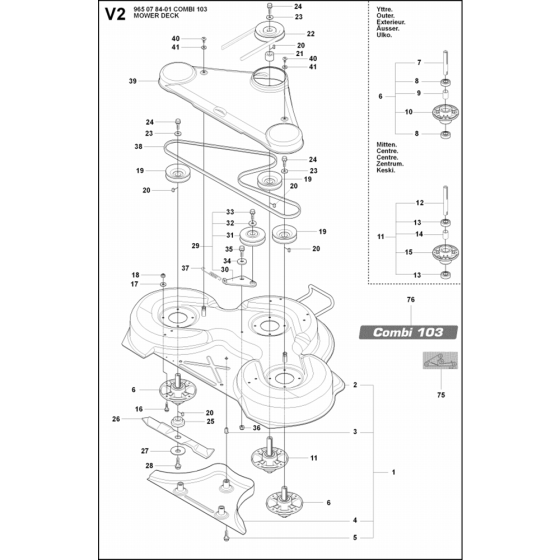 Cutting Deck for Husqvarna 155