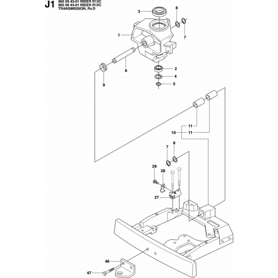 Transmission Assembly for Husqvarna