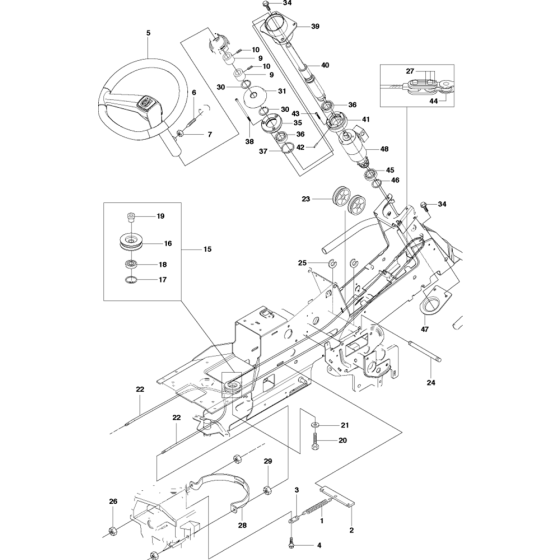 Steering Assembly for Husqvarna