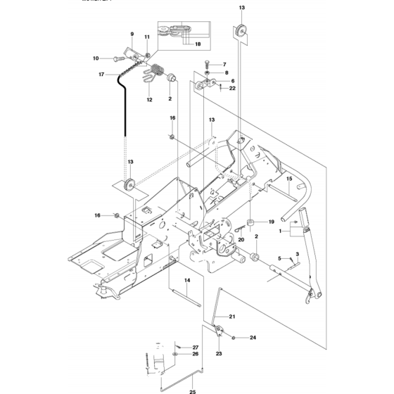 Deck Lift Assembly for Husqvarna