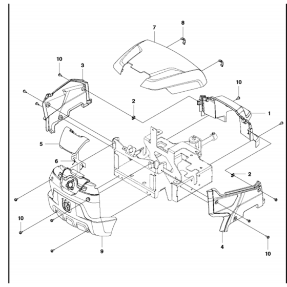Cover Assembly for Husqvarna Mowers