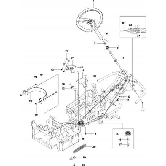 Steering Assembly for Husqvarna
