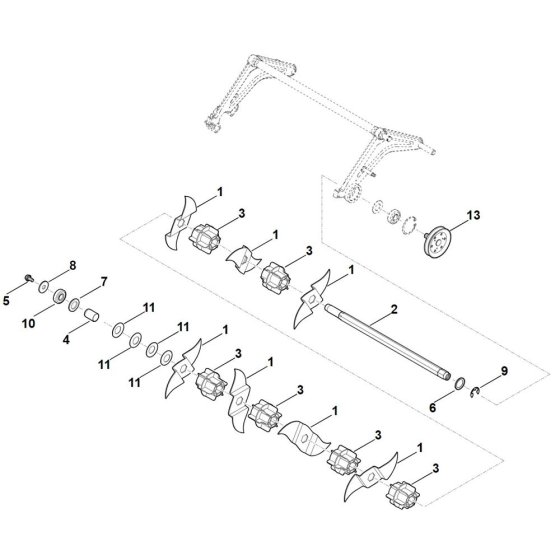 Scarifying Unit for Stihl RL 540.0