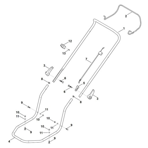 Handle for Stihl RM 2.0 R Mower