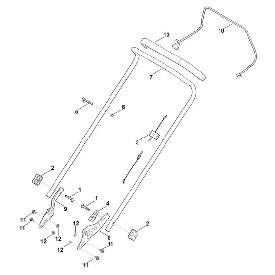 Handle for Stihl RM 248.1 Mower