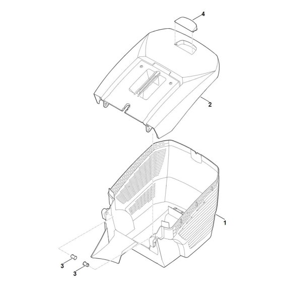 Grass Catcher Bag for Stihl RM 433.1 T