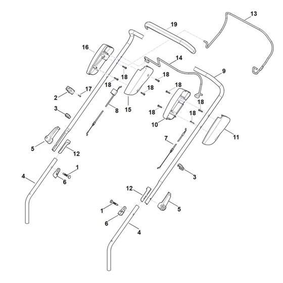 Stihl RM 448.0 TX Handle