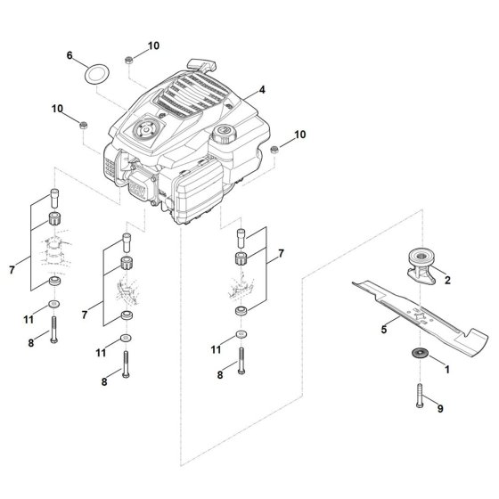 Engine and Blade for Stihl