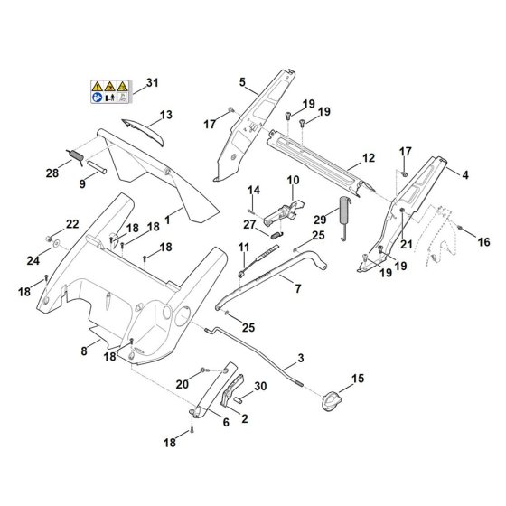 Frame for Stihl RM 545.1 T Mower