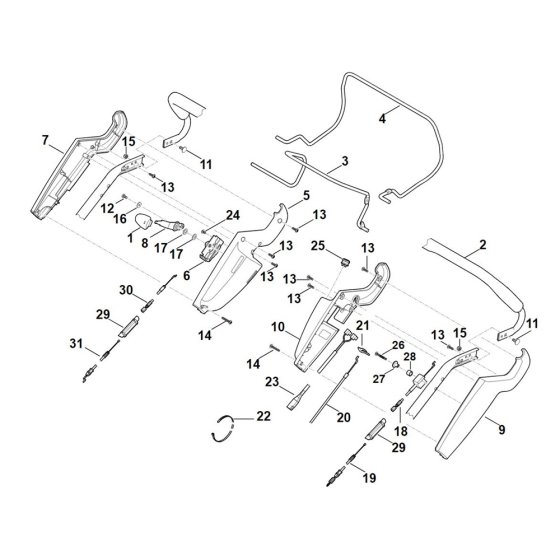Handle Upper Part for Stihl Mower