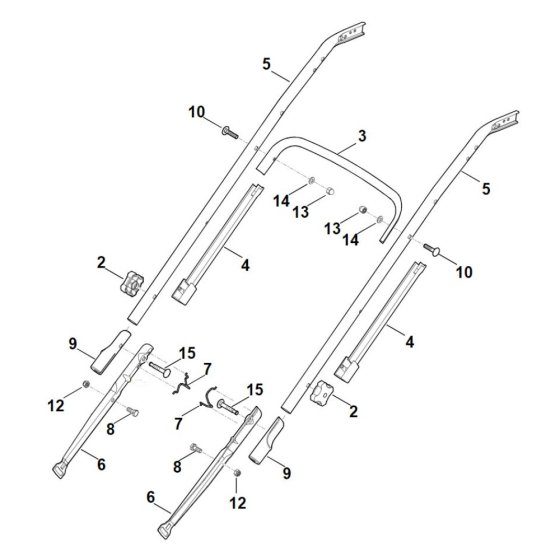 Handle Lower Part for Stihl Mower
