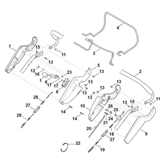 Handle Upper Part for Stihl Mower