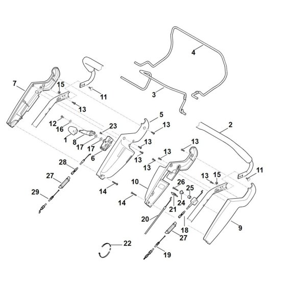 Handle Upper Part for Stihl Mower