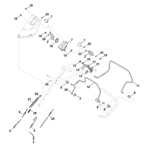 Handle Upper Part for Stihl Mower