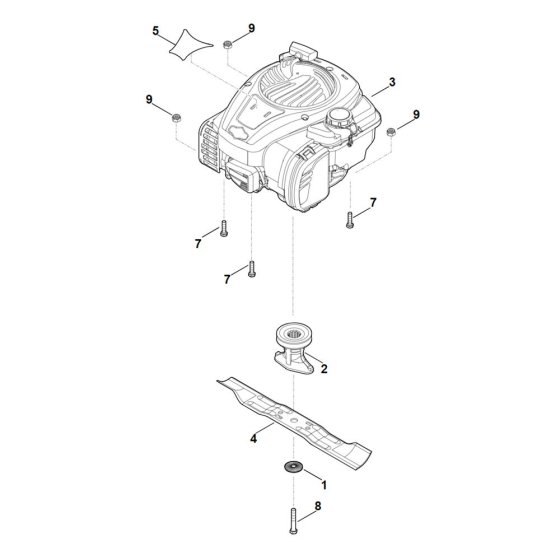 Engine and Blade for Stihl Mower