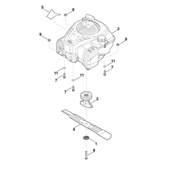Engine and Blade for Stihl RM 253.0 T