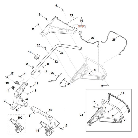 Handle Assembly for Stihl RM 253.3 T