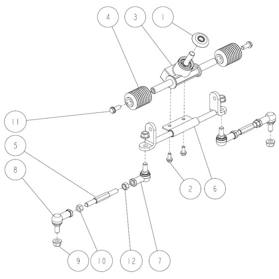 Steering Assembly -2 for OREC RM97 Mower
