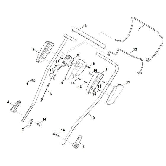 Handle Upper Part for Stihl Mower