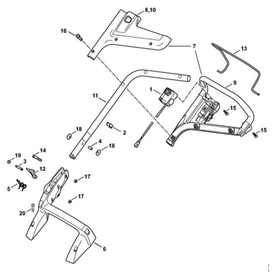 Stihl RMA 410 C Mower Handle