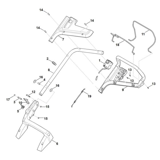 Handle for Stihl RMA 448.1 TC