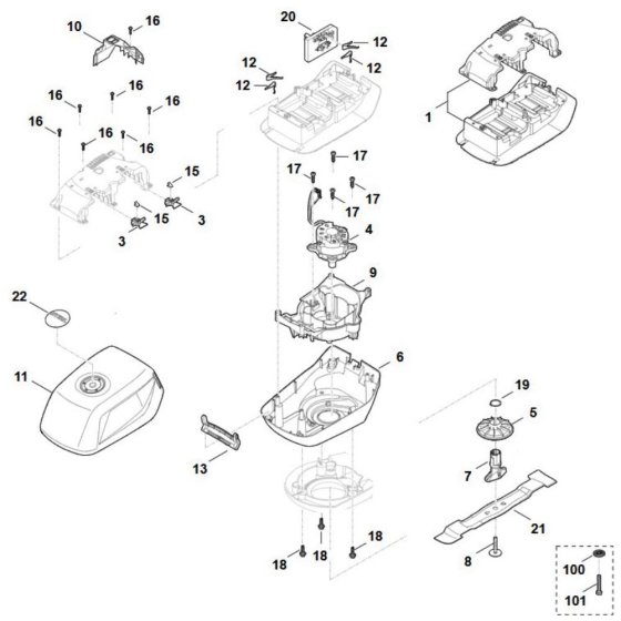 Engine and Blade Assembly
