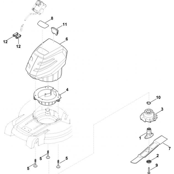 Engine and Blade for Stihl RMA 443.0 C