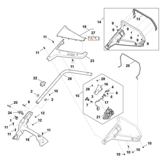 Handle Assembly for Stihl RMA 443.3