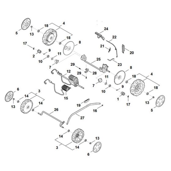 Chassis Assembly for Stihl RMA 443.3 V