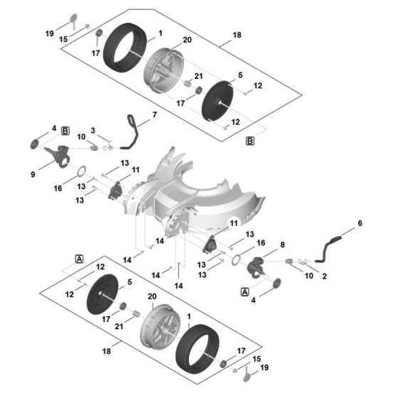 Front Wheel Assembly for Stihl