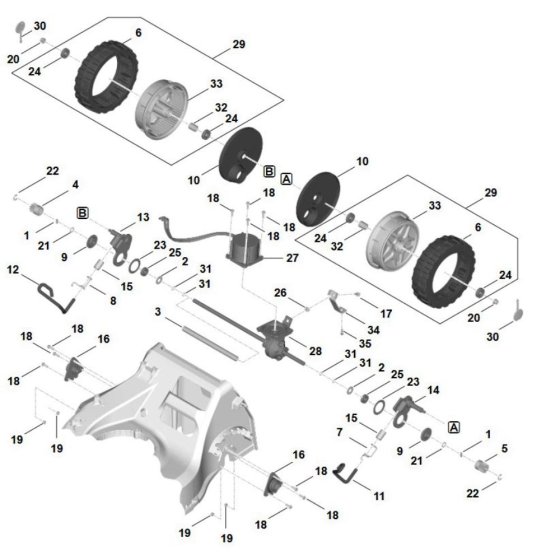 Drive Assembly for Stihl RMA 756.0 V