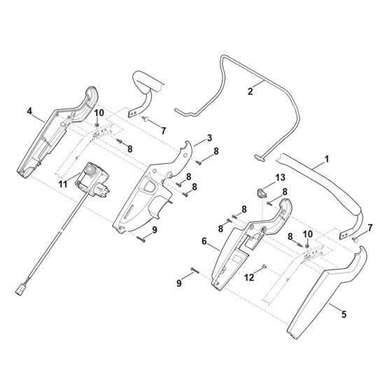 Handle Upper Part for Stihl Mower