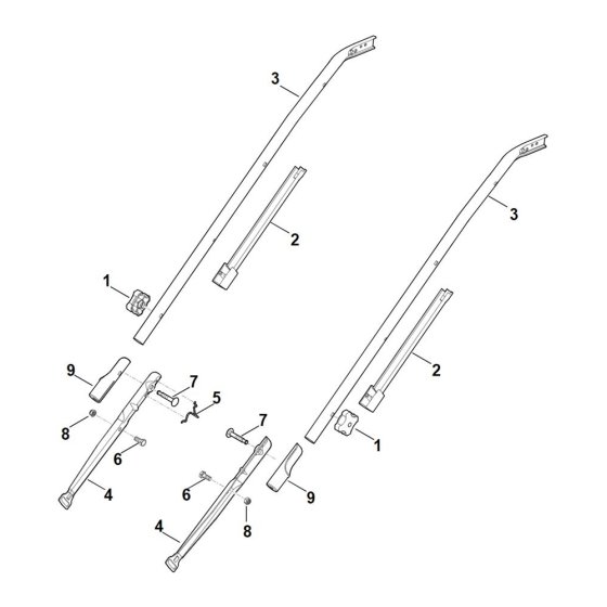 Handle Lower Part for Stihl Mower