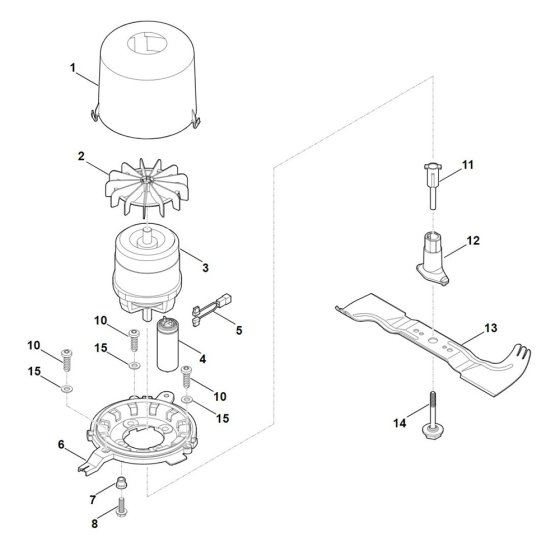Engine, Blade for Stihl Mower