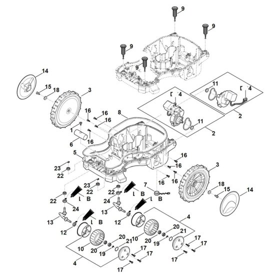 Lower Housing for Stihl RMI 422.2 P