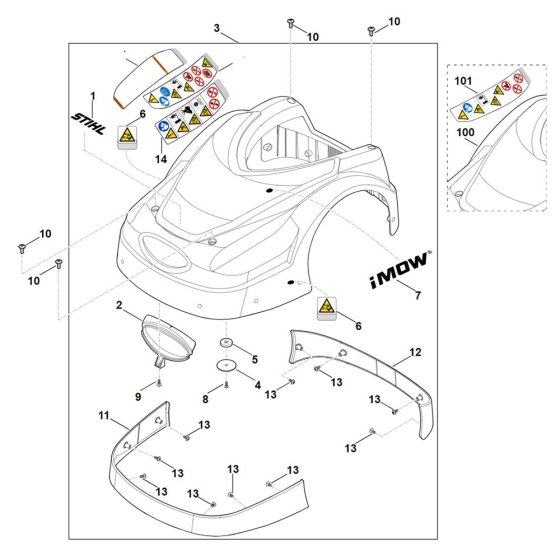 Machine Cover for Stihl RMI 422.2