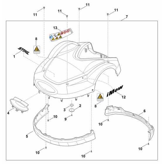Machine Cover for Stihl RMI 632.0