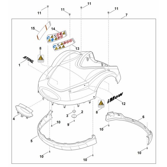 Machine Cover for Stihl RMI 632.0 P