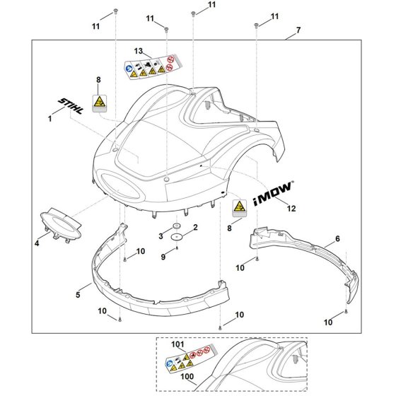 Machine Cover for Stihl RMI 632.1 P